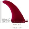 Standard SUP Flexi Fin For Any US Fin Box -Sup Inflatables 8 inch fin full size red