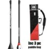 Black Project Lava 90% 3 Piece Adjustable Carbon Paddle - 2023 2 Black Project Lava 90% 3 Piece Adjustable Carbon Paddle - 2023 -Sup Inflatables black paddle 3 pieve lava with paddle bag 1