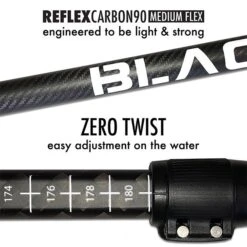 Black Project Lava 90% 2 Piece Adjustable Carbon Paddle - 2023 -Sup Inflatables black project lava lightest touring paddleboard paddle 90 carbon anti twist 1 3 2 1 1 1 1 1 1