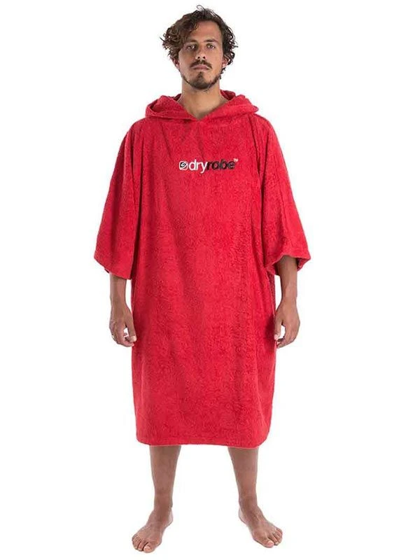 Dryrobe Towelling Changing Robe - Red 3 Dryrobe Towelling Changing Robe - Red