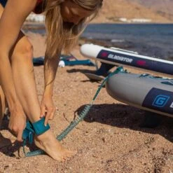 Gladiator Origin S 12'6 X 30" Paddleboard 2023 -Sup Inflatables gladiator origin leash on ankle 3