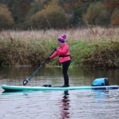 Red Paddle Co. Red Paddle Co Voyager 12' X 28" Paddleboard 2022 -Sup Inflatables level 6 neoprene sobrio pink jacket paddle 1