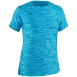 NRS Women's H2Core Silkweight Short Sleeve T-Shirt -Sup Inflatables nrs womens h2core silkweight short sleeve shirt cyan1