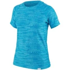 NRS Women's H2Core Silkweight Short Sleeve T-Shirt -Sup Inflatables nrs womens h2core silkweight short sleeve shirt.cyan .2
