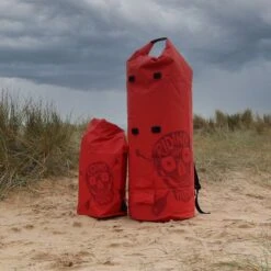 110 Ltr Roll Top Paddleboard Travel Dry Bag - Red -Sup Inflatables riding not hiding red