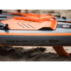 Shark R 14' X 27" Paddleboard 2023 -Sup Inflatables shark sups lifestyle board race1