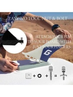 4.6" Flexi Paddleboard River Fin -Sup Inflatables toolless image instructions 1